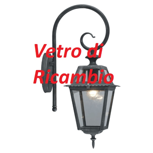 spare glass small slide for lantern lanterns mod Milano