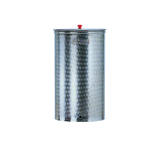 Tonneau Cordivari réservoir en acier inoxydable pour huile de vin alimentaire Ø 94 cm 1000 lt fabriqué en Italie sans robinet ni bouchon
