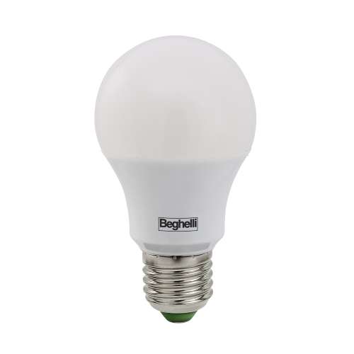 Beghelli Ecoled bombilla led forma gota lampara 9W E27 luz blanco calido mate 820lm 3000K bombilla led