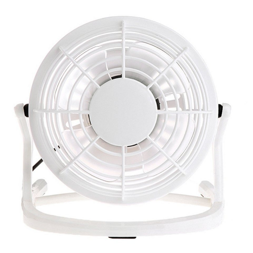 Mini ventilatore da tavolo usb colore bianco diametro 13 cm per casa ufficio