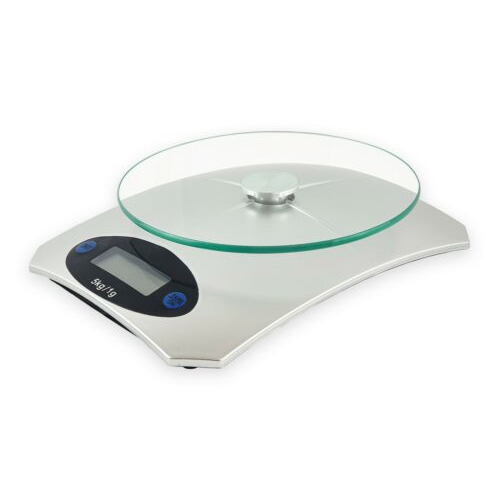 Imperial Küchenwaage 5kg mit Digitalanzeige und Glasplatte mit Abschaltautomatik