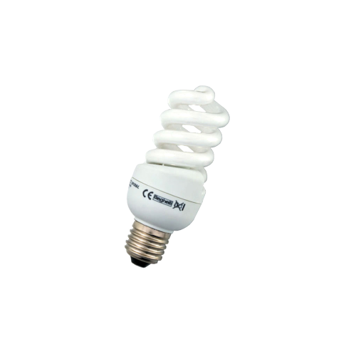 Beghelli espiral lámpara bombilla 25W E27 luz bajo consumo blanco cálido 1600Lm 2700K