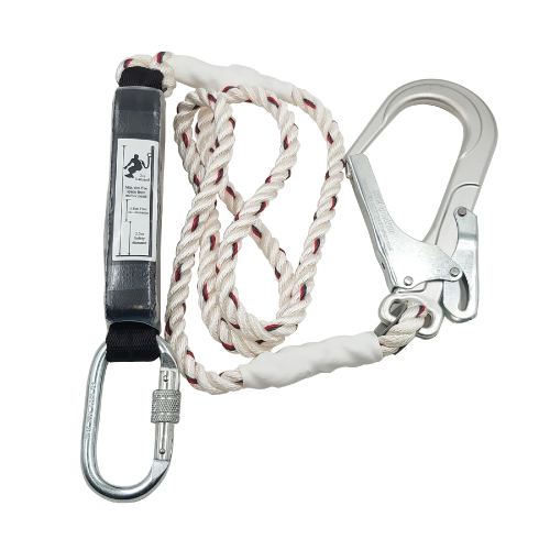 Swelock AB12/AC lanyard with energy absorber with 1 carabiner + 1 hook K650