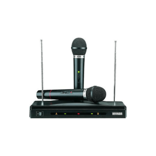 Kit de micrófono inalámbrico portátil profesional con estación fm de dos canales C-05 para reuniones y eventos