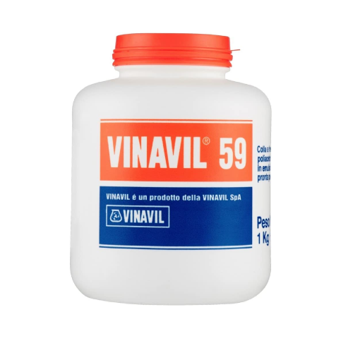 Vinavil 59 Weißleim 1 kg Polyacetovinyl-Kaltleim in Emulsion gebrauchsfertig ohne Lösungsmittel