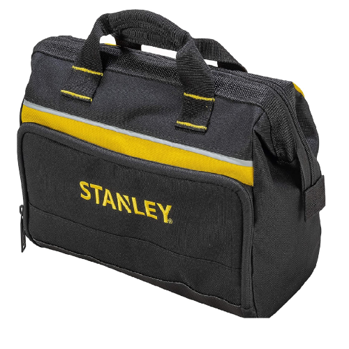 Stanley bolsa portaherramientas de nylon con base rígida cm30x25x13 con dos bolsillos