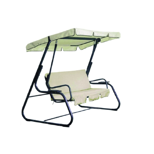 Rodi 3-Sitzer-Schaukelstuhl mit Metallstruktur und Polyesterbezug und Kissen cm120x200x164h
