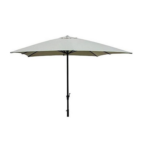 Vette ombrellone tondo in metallo Ø 300 cm a 6 stecche colore ecrù con palo da 48 mm per giardino e terrazze