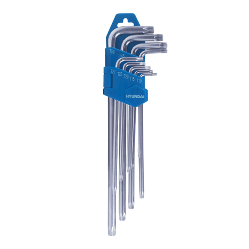 Hyundai 59525 set of 9 torx keys in chrome vanadium steel professional quality