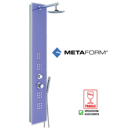 Metaform mod crystal lilac wall shower column whirlpool glass