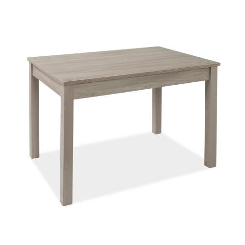 Kit table extensible Firenze cm 110/150X70X76h mélèze gris avec bord ABS et pieds en hêtre