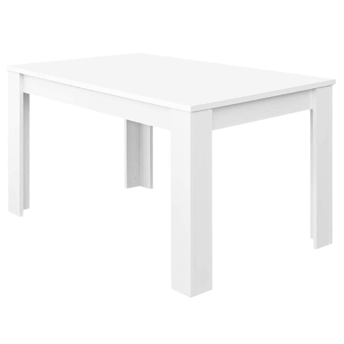 Kit table extensible Kendra cm 140/190x90x78h panneau en aggloméré mélaminé blanc brillant