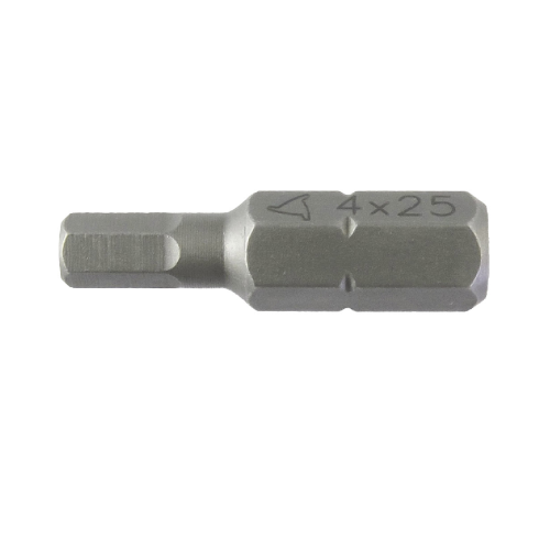 LTI-Einbau-Sechskantbit mit Stahlanschluss 1/4" Länge 25 mm Durchmesser Ø 6 mm für Schraubendreher