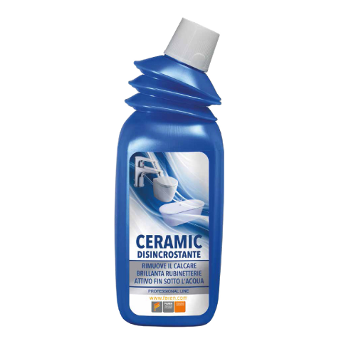Pulitore sbiancante/disincrostante Ceramic gel per ceramiche e rubinetterie 750 ml con flacone FLEXI