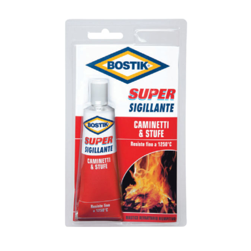 Bostik super sealant mastic 100 g soluble glass-based fillers glue fireplaces stoves high temperatures