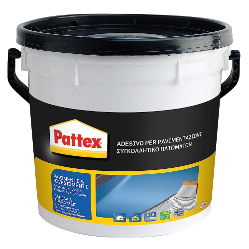 Pattex-Kleber für Böden und Wände 5 kg Acryltyp zum Verkleben von sowohl saugenden als auch nicht saugenden Untergründen Ergiebigkeit 250–300 g/m2