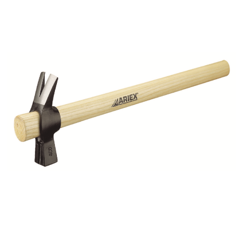 Ariex martello martellina per carpentiere in acciaio C45 peso 300 gr con manico in legno