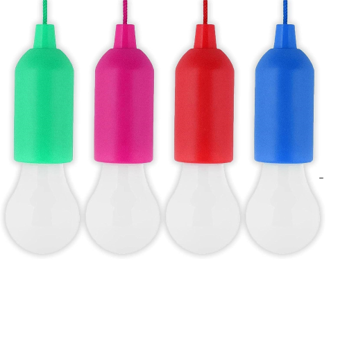 Bombilla LED inalámbrica portátil Handy Lux Colors con encendido a prueba de golpes con batería, varios colores