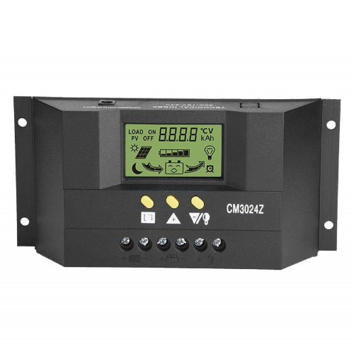 Intelligent regulator panel controller for 12V/24V 30A battery solar charging