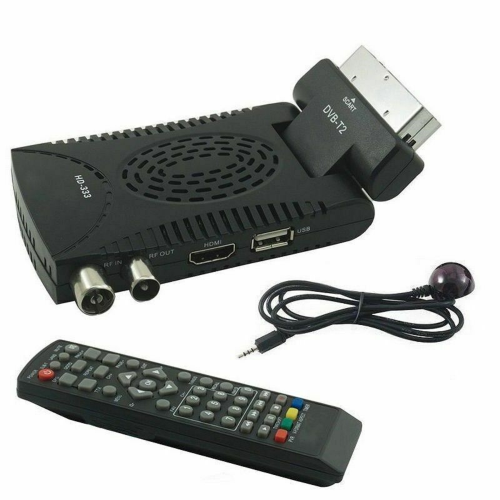 DVB-T2 mini decoder digital terrestrial receiver mini scart tv recorder