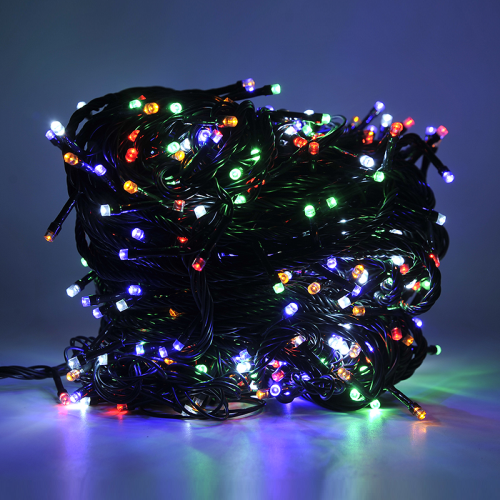 Serie 400 luci di Natale a led multicolore RGB 36 mt catena 8 giochi per esterno e interno