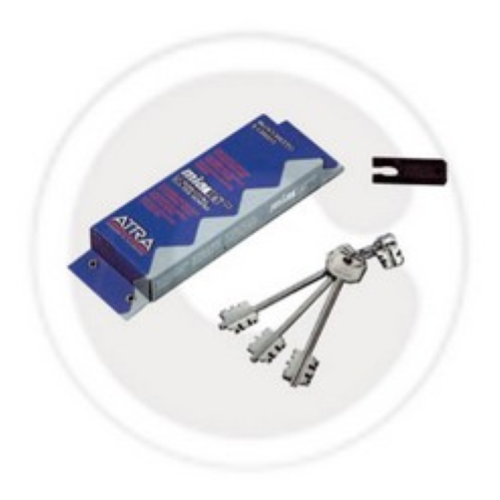 Dierre Atra BL03110 kit cambio per serrature con 3 chiavi 92 mm estrattore blocchetto e impugnatura nera
