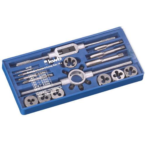 Kwb threading tool set 16 pcs taps and dies various sizes accessories