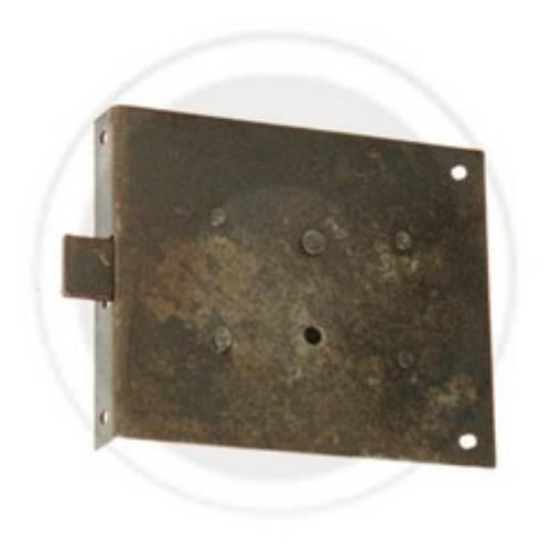 antiqued iron lock art 39011 recessed entry 60 mm