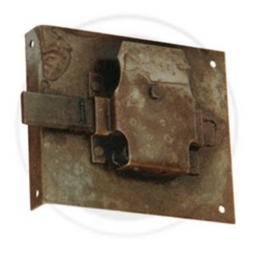 antiqued lock art 39012 in redosso entry 120 mm