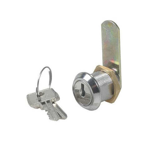 Ibfm universal cylinder lock nickel-plated finish 90° rotation Ø 20x15 mm for mailboxes