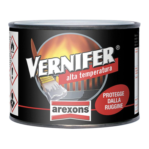 Vernifer Hochtemperatur-Rostschutzlack 500 ml Satinschwarz 4765 widersteht Temperaturen bis zu 400 °C