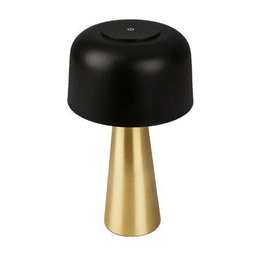 Lampe de table BT10005 noir/or avec batterie rechargeable pour l'éclairage d'ameublement