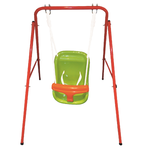 Balançoire bébé BS-03 pour enfants de 18 à 36 mois en acier peint 95x103x113h cm avec siège intégré