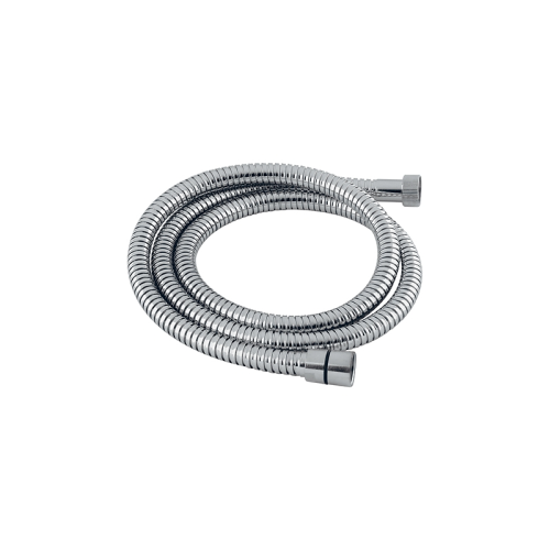 Double interlocking chrome brass shower hose 150 cm 1/2" M connection including O-Ring fitting and cap