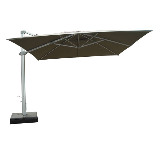 Platinum umbrella with retractable arm 4x4 mt silver outdoor garden