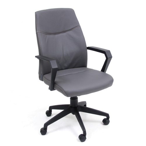 Fauteuil Start gris simili cuir pour chaise de bureau cm 58x58x98 / 106 h