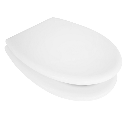 Althea toilet seat for Fly series white toilet bowl 45 x 37.9 cm with adjustable hinges in stabilized wood