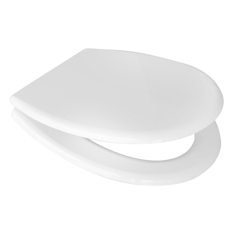 Azzurra toilet seat for Elios series suspended white toilet bowl 43-48x38 cm with adjustable hinges in stabilized wood cast in polyester