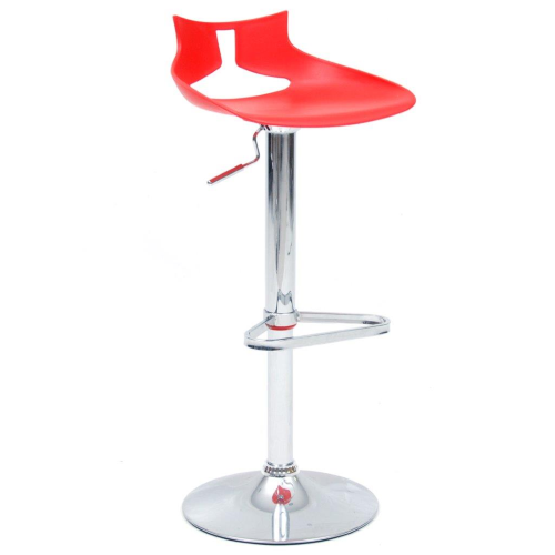 Chaise tabouret drÃ´le rouge 53x43x92 / 114 h cm bar de cuisine en nylon