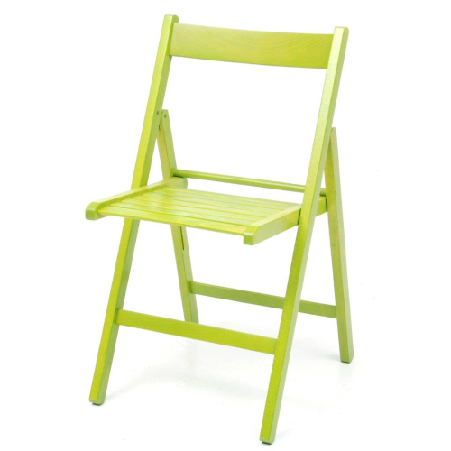 folding chair in green beech wood outdoor garden terrace