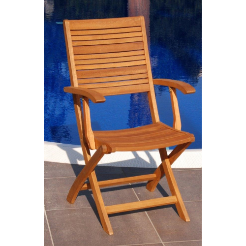 chair folding armchair in wood mod Texas 61x53x94 h outside