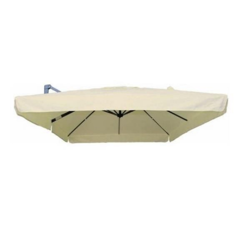 Telo di ricambio per ombrellone Senso Flap 3x3 metri ecrù in poliestere rivestito in pvc top ricambio con antivento