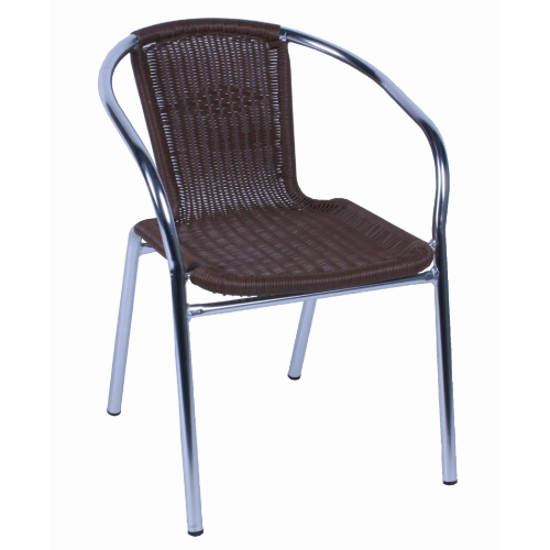 fauteuil chaise Club series aluminium et polirattan cm 57x55x74 h meubles de jardin