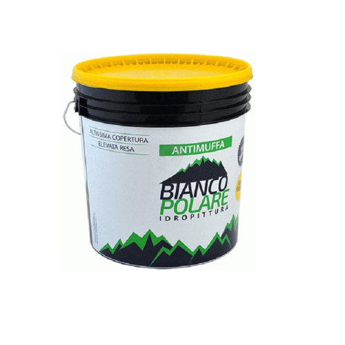 Bianco Polare white anti-mold smooth quartz paint 14 lt for outdoor use with anti-algae action