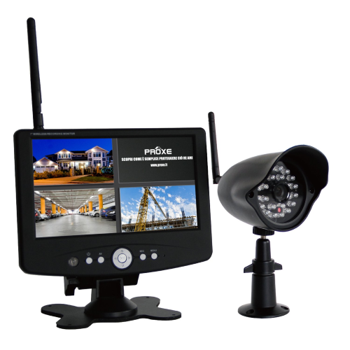 kit videosorveglianza telecamera e monitor a colori LCD 7" 32 gb wi-fi wireless