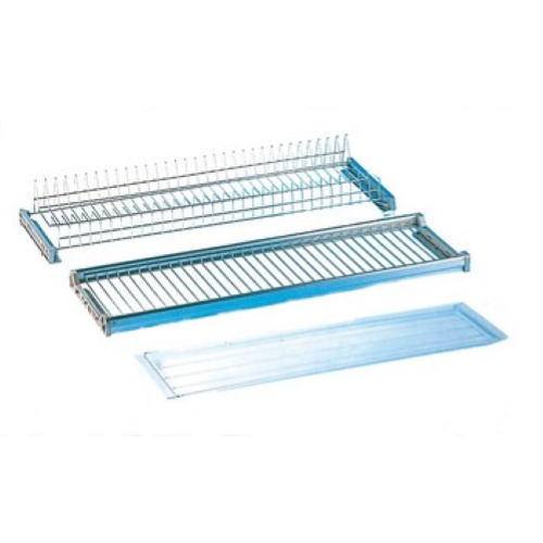 76 cm adjustable chromed steel plate rack kit with supports
