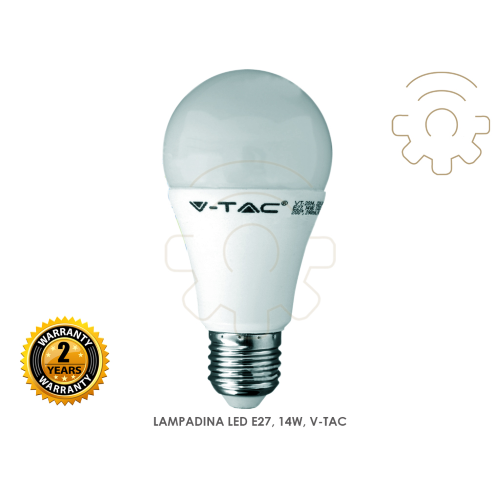 V-tac lampada lampadina led sfera bulbo 14W E27 luce bianco naturale 1320 lumen 4000K