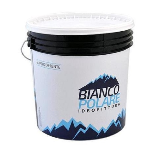 Bianco Polare weiß parfümierte transpirierende waschbare Farbe auf Wasserbasis 4 lt super opake Farbe für Innenräume