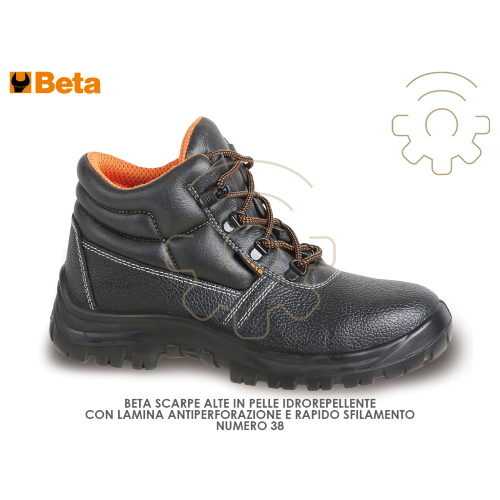 Beta scarpe 38 antinfortunistiche alte antiforo S3P 7243C SRC idrorepellente