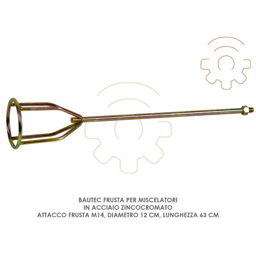 Fouet Bautec pour connexion mÃ©langeur M14? 12 cm longueur 63 cm